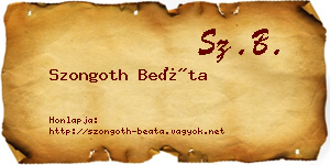 Szongoth Beáta névjegykártya