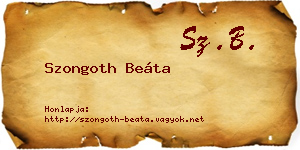 Szongoth Beáta névjegykártya