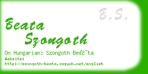 beata szongoth business card